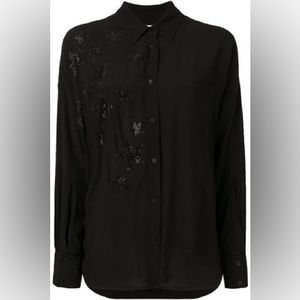 zadig and voltaire embellished star button up.